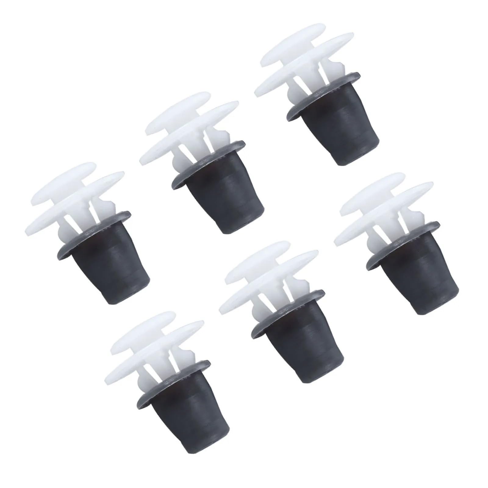 YTQMoreBNZ 30pcs Moulding Clip Retainers Trim Panel Clamp Mount Grommet Seat White Nylon With Gray Grommet For Jetta Passat Scirocco