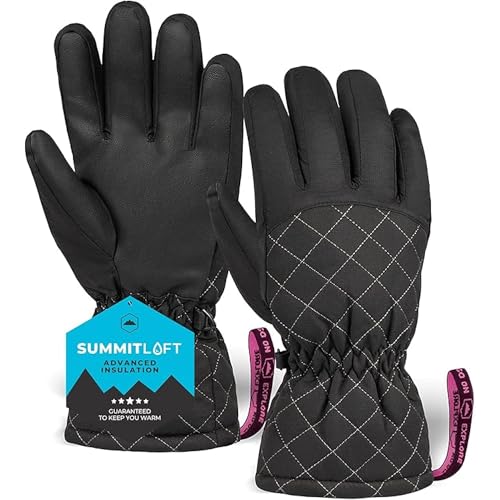 Tough Outdoors Womens Ski Gloves - Waterproof Gloves Women Ski