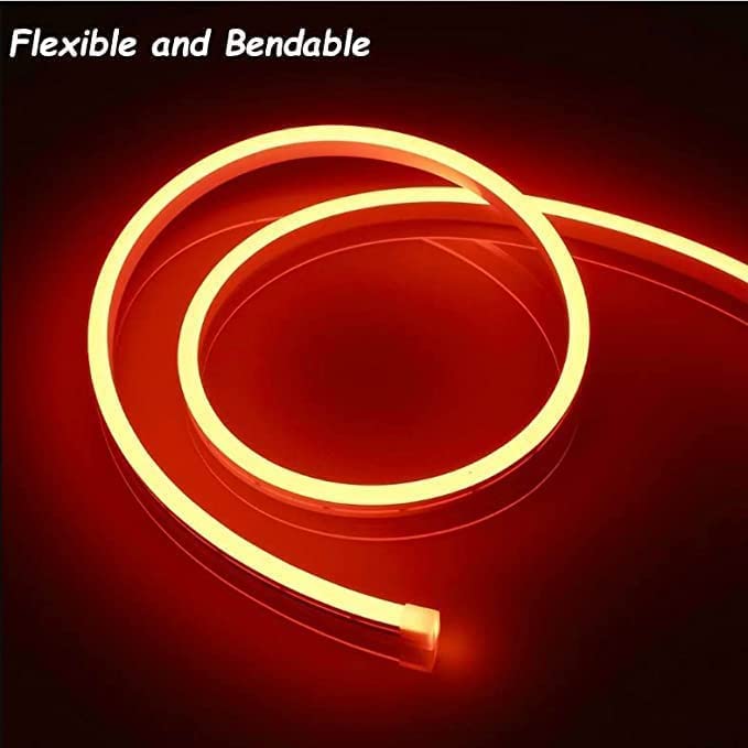 Image of DOJI 5 Meter neon Light Strip | Waterproof led Strip Lights for Decoration | neon Strip Light for Customized Name | Rope Light for Indoor, Outdoor, Gaming Room, Tv (Amber)