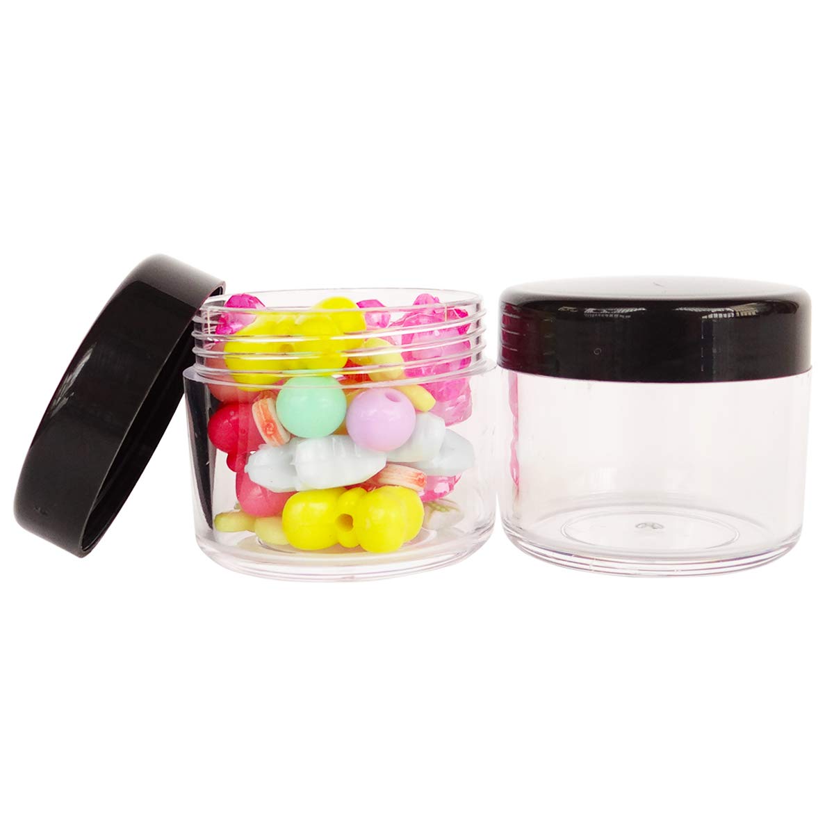 Wopanxye 20pcs 20ml Small Sample Jars, 20g Multi-color Empty Refillable Cosmetic Container, Plastic Round Pot Screw Cap - Image 4