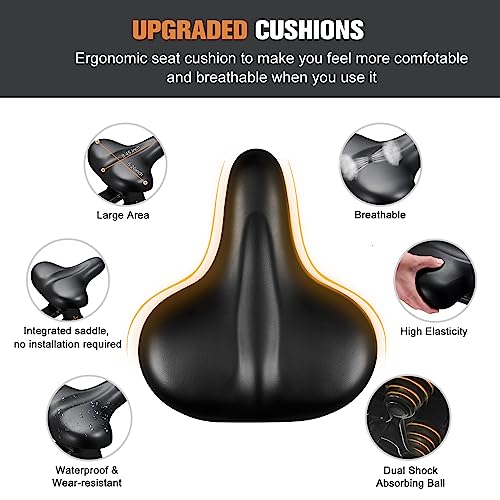 Indoor Cycling Bike Stationary, Vigbody Exercise Bike Ipad Holder With Lcd Monitor Comfortable Seat For Home Cardio Workout Indoor Fitness Training Bike #TOP4