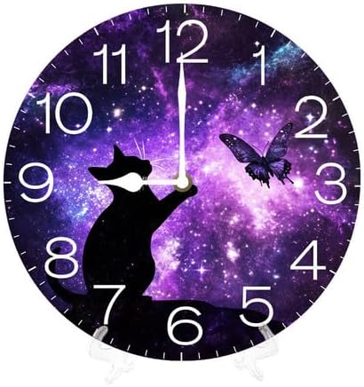 Miniatura 8 de Reloj de pared con estampado de leopardo y guepardo, reloj analógico de cuarzo silencioso sin tictac, reloj náutico retro de madera con números