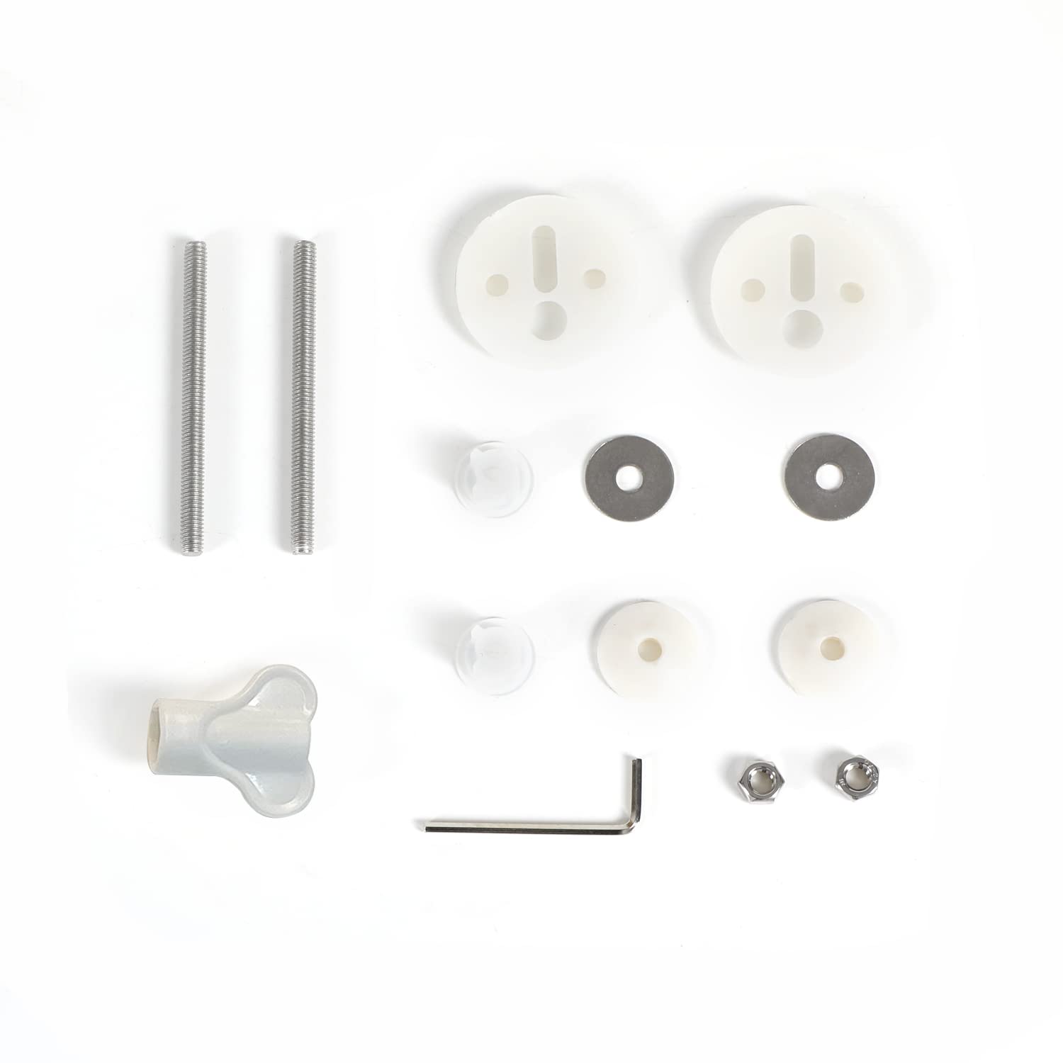 Angol Shiold2PCS Toilet Seat Hinge Bolts Kit for Toilet Seat with Quiet Close, Quick Release Hinges, Heavy Duty Stainless Steel Bolts With Extra Long Nut