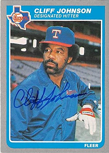 Autograph Warehouse 302141 1985 Fleer Cliff Johnson Autographed No.U61 Baseball Card - Texas Rangers