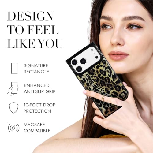 Image of COCOMII Rectangle for iPhone 18 Pro Max /17 Pro Max Case, Ivory Leopard