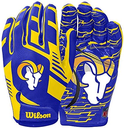 Wilson NFL Los Angeles Rams Adult Stretch Football Gloves
