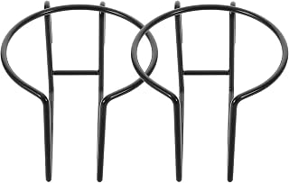 2pcs Shopping Cart Cup Holder Black Iron Clip on Attachment | Universal Fit for Grocery Wagon and Cart, Space Saving Organizer, Wear Resistant Black Iron