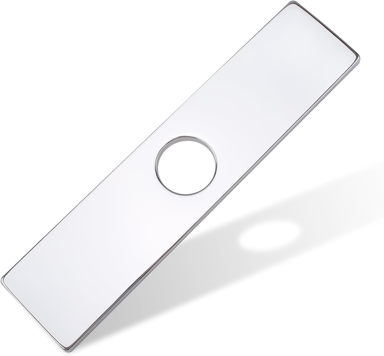 Sink Hole Cover, Faucet Deck Plate Escutcheon for 1 or 3 Hole Kitchen Sink Faucets Stainless Steel 10 Inch, Chrome