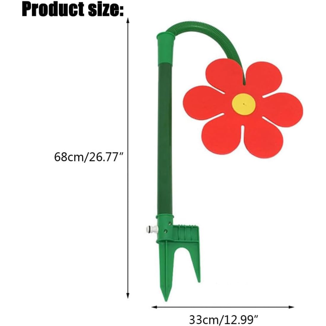 Crazy Daisy Sprinkler Garten, 2026 Neu Wassersprinkler Kinder Outdoor Mit 2 Adaptern, 360° Rasensprenger Tanzende Blume Für Rasen Garten, Sprinkler Spiele (#1)