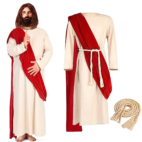 Haull Easter Biblical Costume Adult Men Robe Costume Includes Sca...