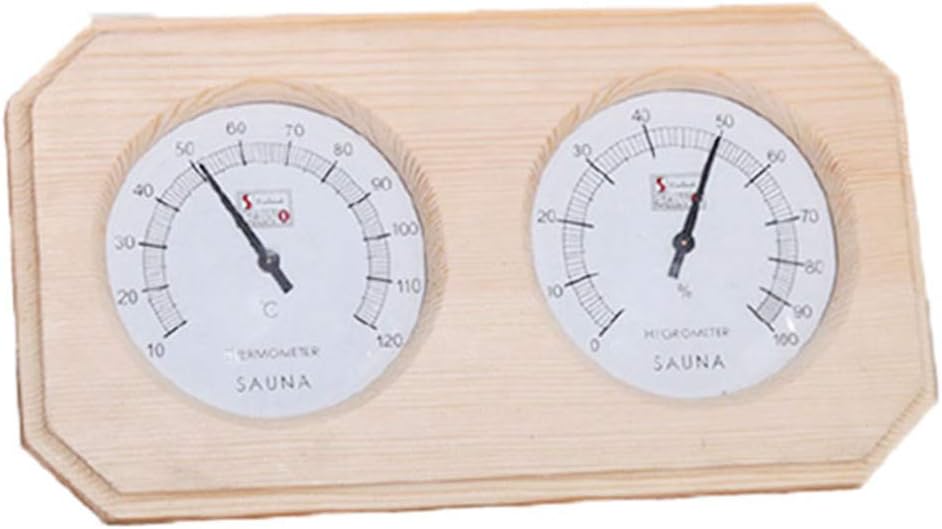 ZKG Thermometer Hygrometer + Dipper + Bucket 3pcs/Set Pine Wood Sauna Accessory Set 20-140C : Patio, Lawn & Garden