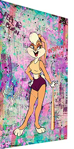 Magic Canvas Art Lola Bunny Burn Pop Art - Lienzo decorativo (1 pieza, 100 x 75 cm), diseño de B8480