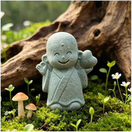 Estatua Mini Buda Japonés en Piedra Arenisca