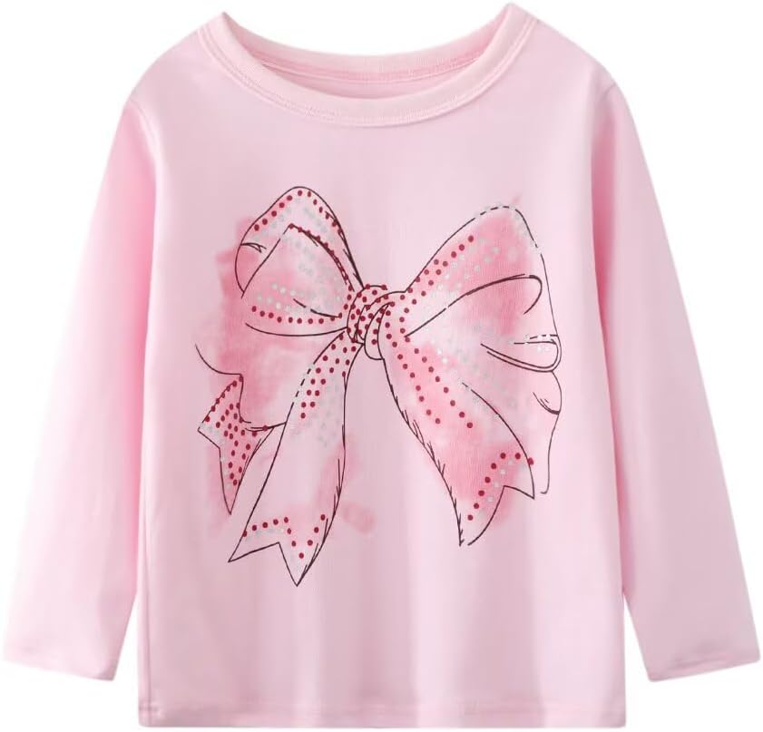 Toddler Girl Long Sleeve T-Shirts Kids Cotton Fall Top Crewneck Clothes 2-7 Years - Image 3