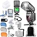 TTL Speed Light Flash for Nikon DSLR Cameras Soft Case + TTL Cord + Flash L-Bracket + Flash Diffusers + 4 High Capacity AA Rechargeable Batteries & Charger + Accessory Bundle