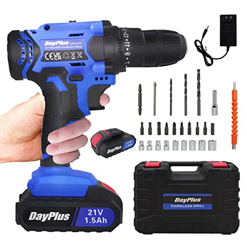 Bürstenlose Akkuschrauber Akku Bohrschrauber mit 2 x 1.5Ah Akku inklusiv Zubehör-Set im Transportkoffer, 0.8-10mm…