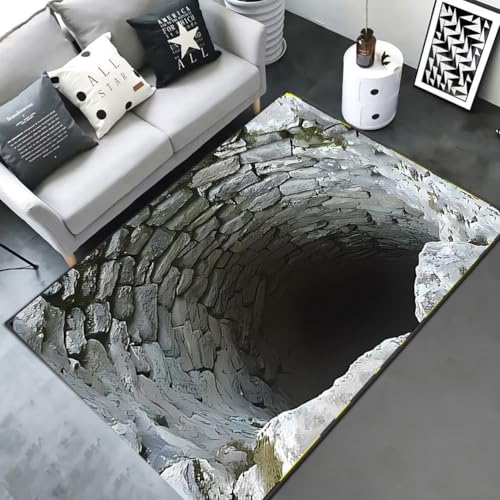 JUXDZISHW 3D Vortex Rug 0.8x1.2m
