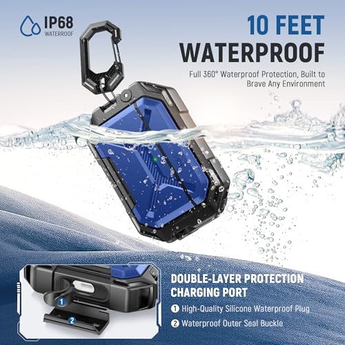 Image of MOBOSI for AirPods Pro 3 Case [IP68 Waterproof Case for iPods Pro 3&Compatible with MagSafe] Military Grade Protective Earpods Pro3 Cover with Secure Lock, Keychain & Phone Stand (2025),Royal Blue