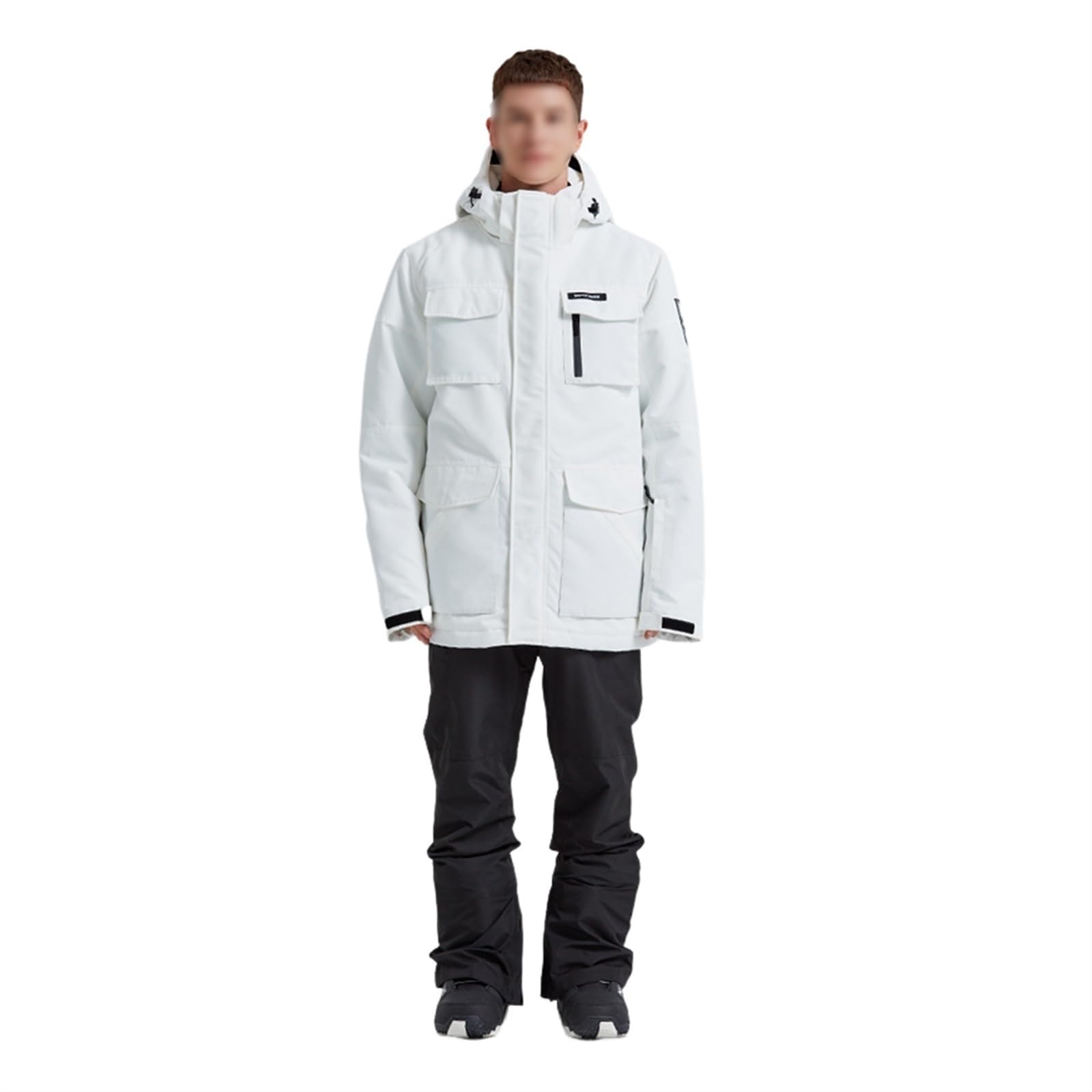 Yytcsjz Tuta Da Sci In Due Pezzi, Completo Invernale Da Uomo In Caldo Peluche Con Cappuccio Per Tenere Al Caldo Giacca E Pantaloni, Set Di Tute Da Sci Spesse E Isolate, Per Lavoro All'aperto