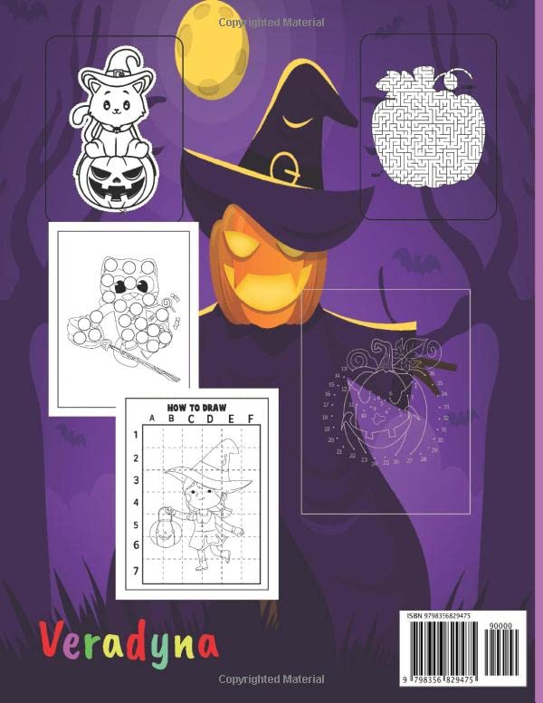 Halloween Activity Book for Kids Ages 4-8: A Fun Interactive Workbook: Dot to Dot, Mazes, Dot Markers , How to Draw and other activities to celebrate How to Do Tricks in Spirit World image 3