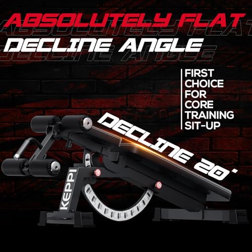 Keppi 1200LB Weight Bench, Heavy Duty Bench1000 PRO Adjustable Workout Bench Press Set for Home Gym Strength Training, Removable Foot Catch for Incline Flat Decline Sit Up Bench for Full Body Fitness - Image 4