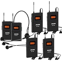 Anleon MTG100 902mhz-927mhz Tour Guide نظام لاسلكي معدات ترجمة نظام الكنيسة معدات الترجمة الفورية 1 جهاز إرسال و 5 أجهزة استقبال