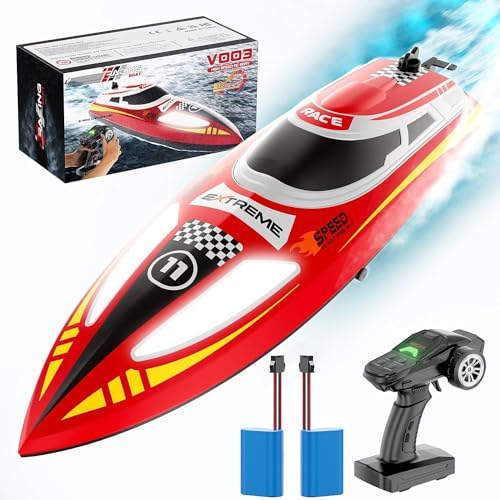 L'ILLUMINAZIONE FRESCA: La barca a remo ad alta velocità ha una luce a LED su ciascun lato della prua, in modo da poter viaggiare bene nell'ambiente buio e la luce brillante può sorprenderti quando giochi. Può essere giocato durante il giorno e la notte, molto fresco e assolutamente accattivante in acqua.