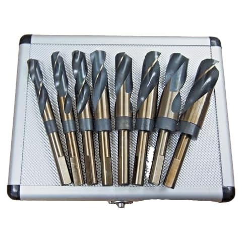 Hoteche 8PC HSS Cobalt Silver & Deming Drill Bits Set Cover