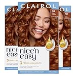 Clairol Nice'n Easy Permanent Hair Dye, 6R Light Auburn Hair Color, Pack of 3