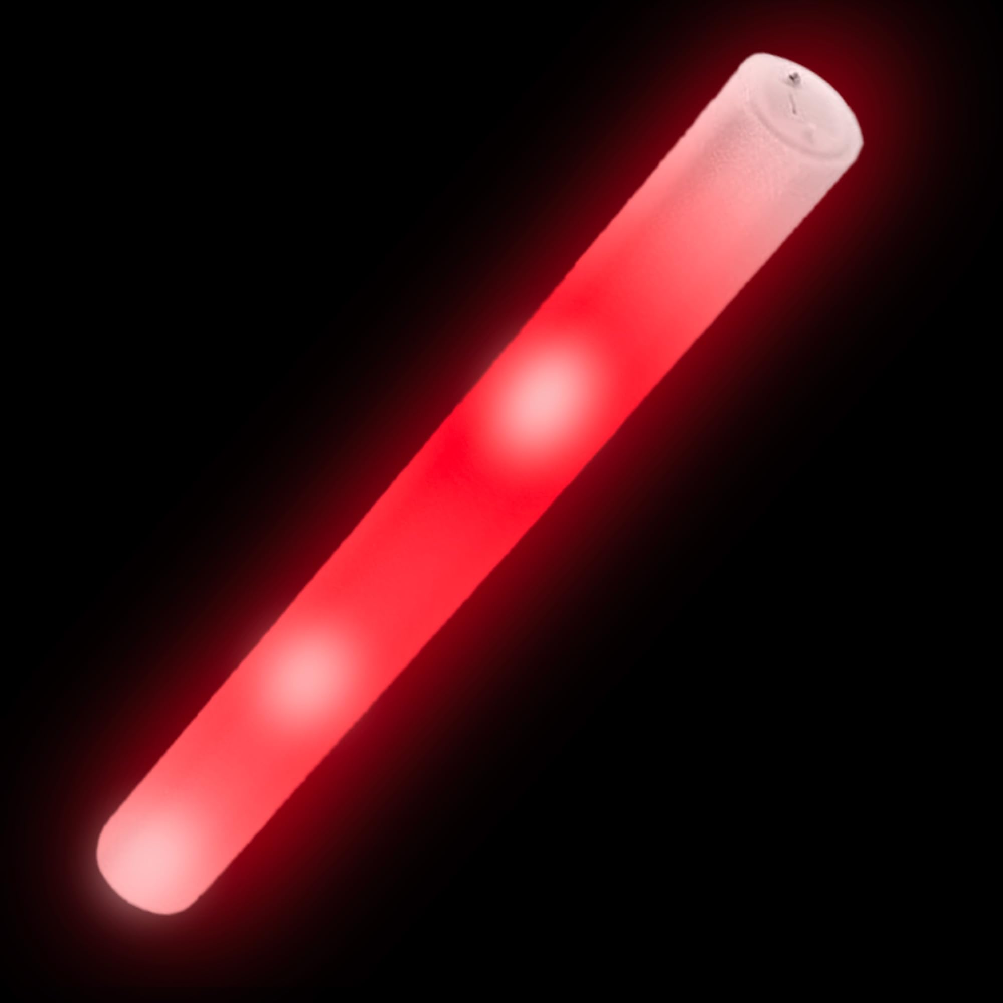 France Effect 250 Bâtons lumineux en mousse 48cm | Tap Tap mousse LED colorés, 3 modes de clignotement | Idéal pour les événements et fêtes (Rouge)