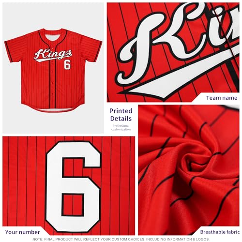 Camiseta de béisbol personalizada para hombre y mujer, con impresión de nombre, número y logo miniatura 4