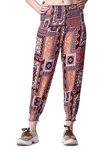 Image of POPWINGS Casual Boho Printed Joggers for Women || Stylish Western Women Joggers for Summer || Pull-On Women Joggers Pants || Women Joggers for Summer