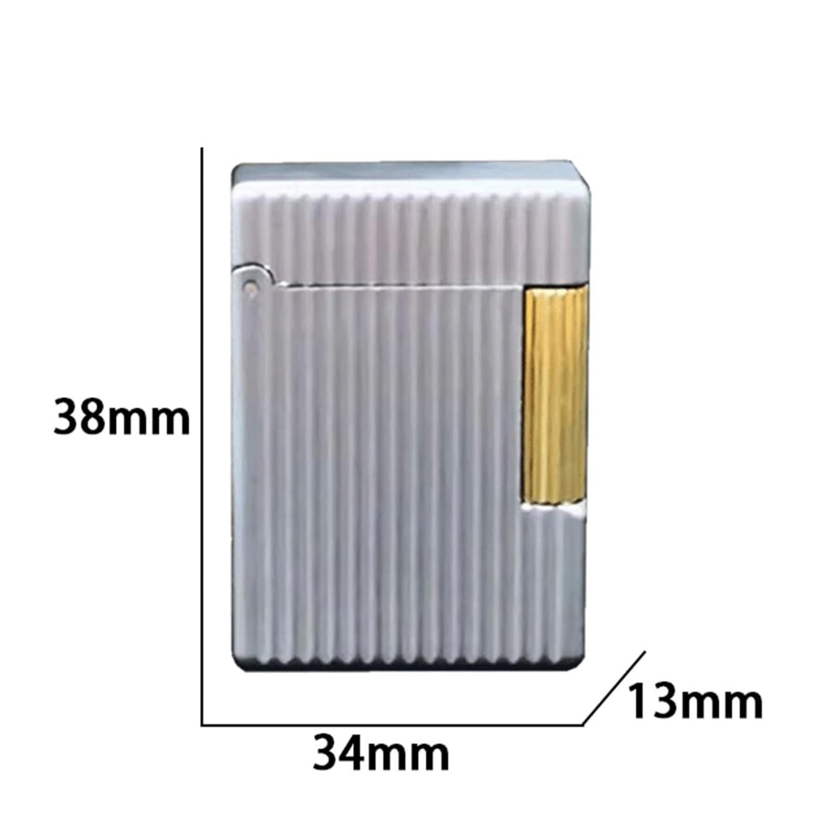 Encendedor de queroseno, ultrafino, resistente al viento, combustible recargable, encendido lateral abatible, regalo portátil para hombre (combustible no incluido)
