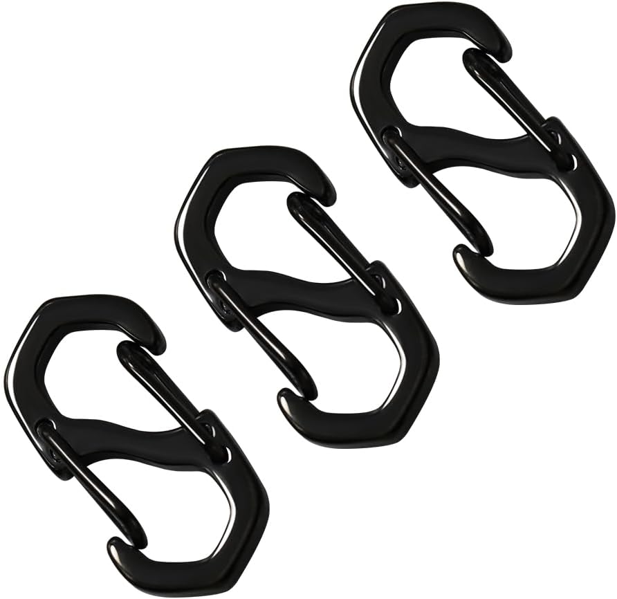 3pcs Pinch Bails for Pendants Clasp Connectors Bails for Jewelry Necklace Clip Pendant Clasps (0.63in, Black)