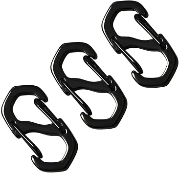 3pcs Pinch Bails for Pendants Clasp Connectors Bails for DIY Crafts Necklace Clip Pendant Clasps 0.63in, Black