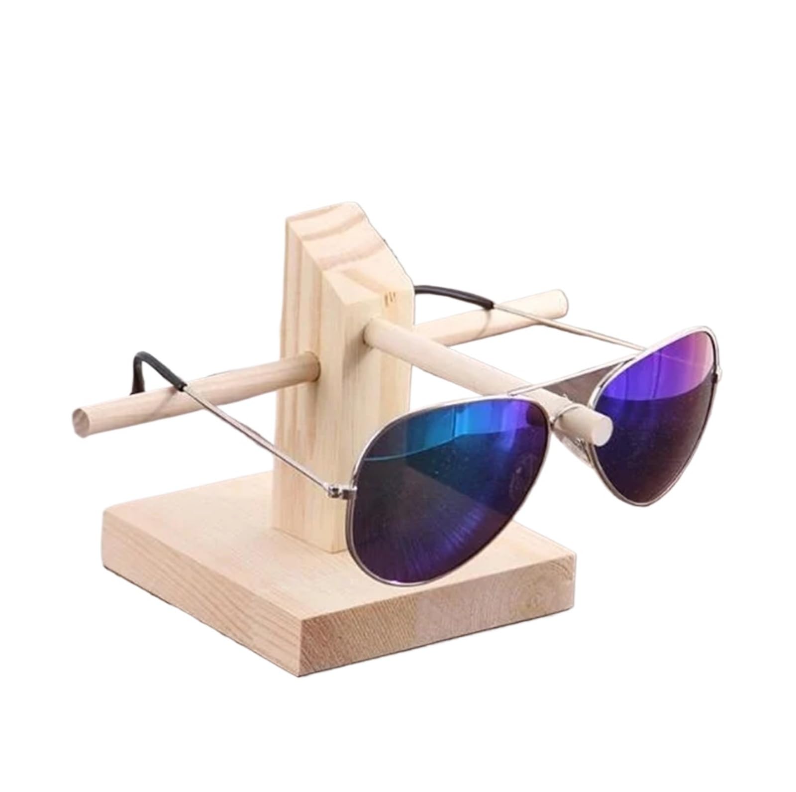WWYYZAYC Multi Layers Wood Sunglass Display Rack Shelf Eyeglasses Show Stand Jewelry Holder For Pairs Glasses Showcase(1 LAYER)