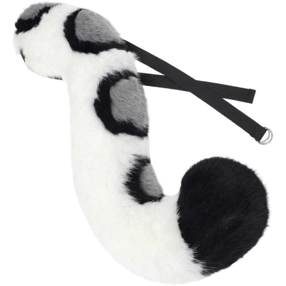 Cola de leopardo de las nieves de 80 cm con acabado texturizado para cosplay