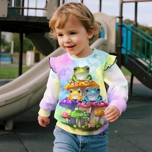 Uourmeti Long Sleeve T-Shirts Graphic Tee Shirts for Toddler Girls Loose Fit Fall Outfits4
