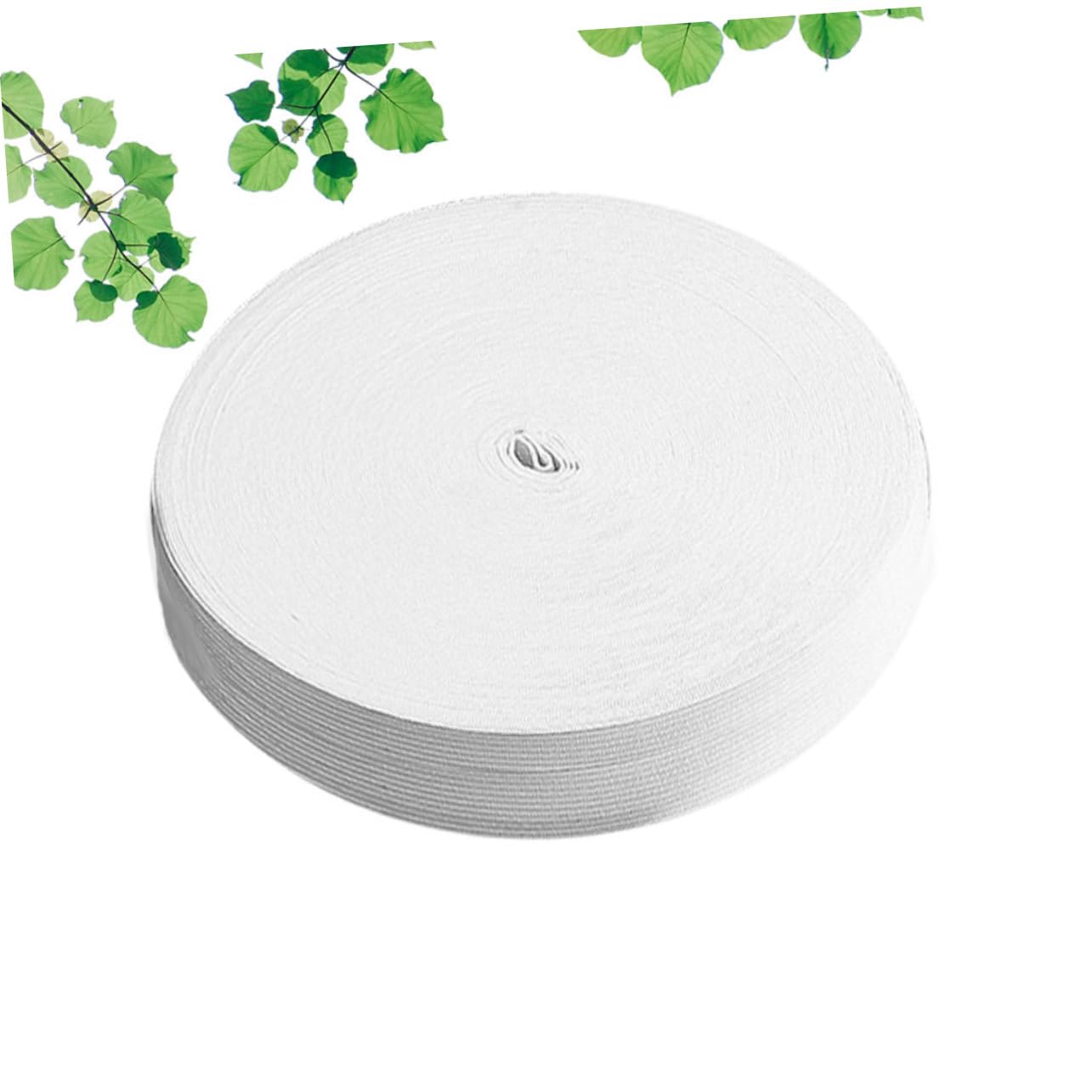 1rotolo Banda Elastico Piatta Metri per Cucito di Abbigliamento Progetti Resistente e Traspirante Bianco