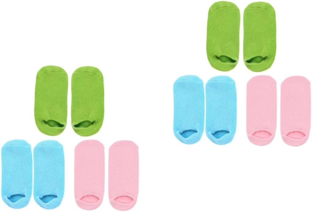 CALLARON 6pairs Spa Socks for Salon Moisturizing Foot Covers Foot Care Masks Non Slip Socks