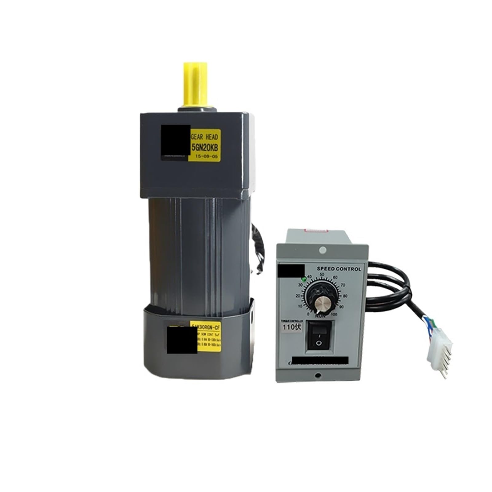 MUYTQAERG Asynchronous Motor 5IK90RGN-AF AC Gear with Speed Regulator 90W 110V Adjustable High Torque Shaft Diameter 15mm(0-33RPM)