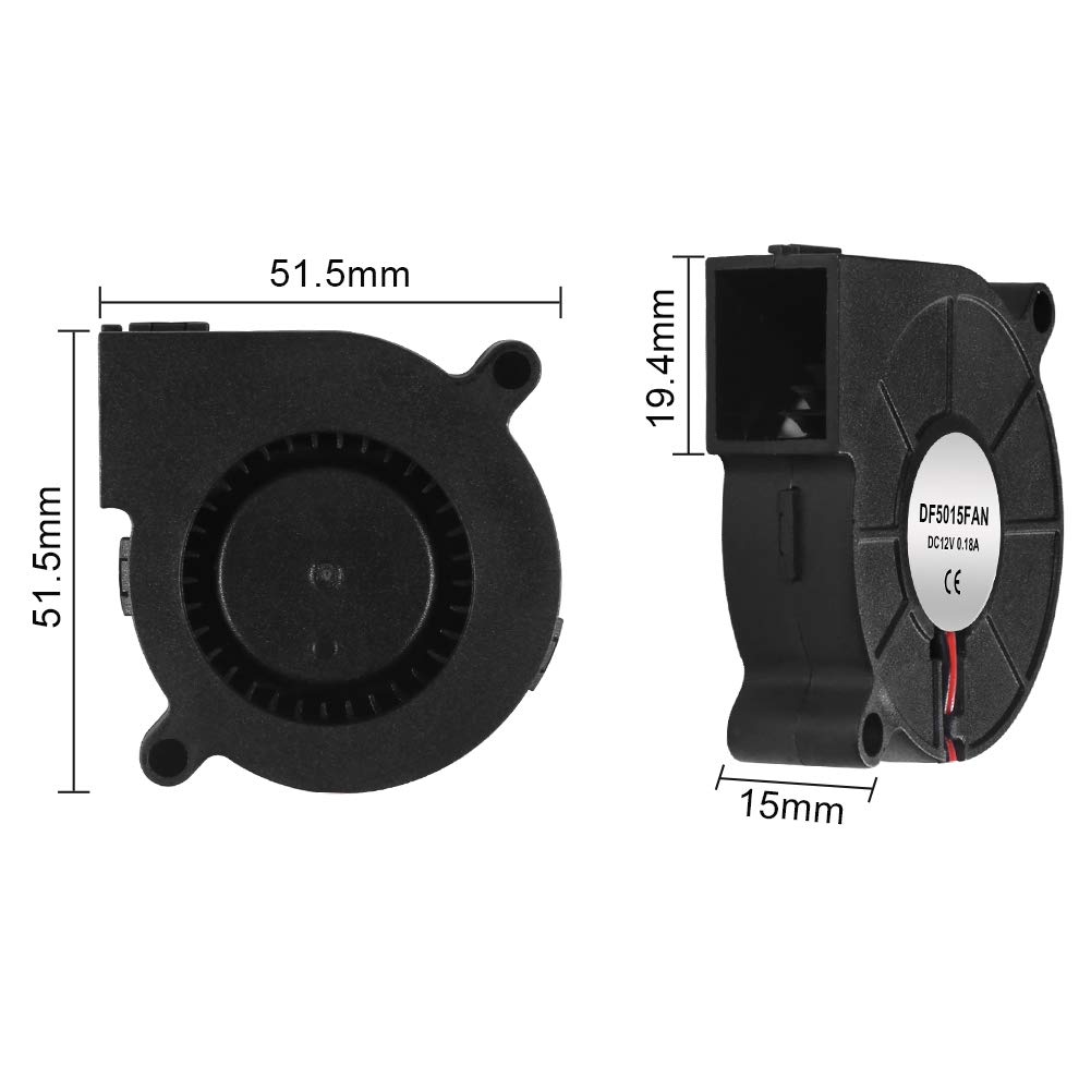 Lot De 4 Ventilateurs 5015 24V Pour Imprimante 3D - 50x50x15 Mm, 0,17A, Double Roulement à Billes