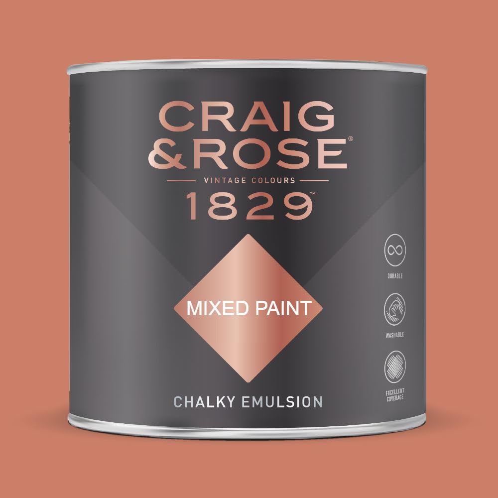 Paint Stop CRAIG & ROSE 1829 CHALKY EMULSION ETRUSCAN RED 750ML