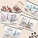 Luvsweets Paris Gifts Travel Essentials - 4Pcs Eiffel Tower Makeup Bag, France Paris City Watercolor Cosmetic Bags with Zipper Pouch, Weekend Vacation Trip Gifts for Travellers Women Girls