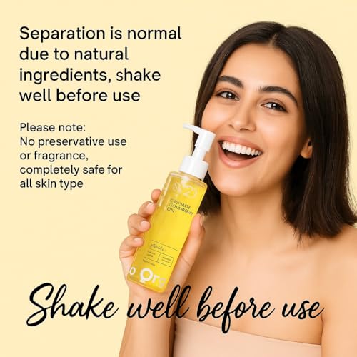 Image of Ginseng Cleansing Oil | Lightweight Makeup Remover with Ginseng Root Extract, Jojoba Oil & Vitamin E | Effectively Removes Waterproof Makeup & SPF | Helps Brighten & Moisturize Skin | Non-Comedogenic, Preservative & Fragrance Free | 100 ml (Pack of 1)