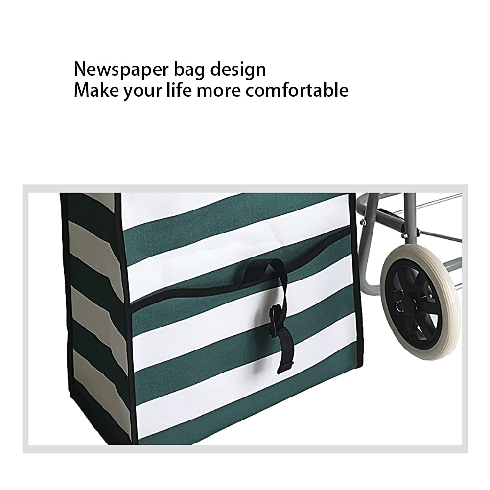 SHOPPING TROLLEY Einkaufswagen mit Sitz Trolley-Tasche Stahlkarren 2 große Räder Einkaufsroller Schwerlast Faltbar Abnehmbar Alten Wasserdicht Einkaufstrolley Reisen Picknick