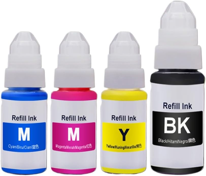 Refill Dye Ink Compatible with G3260 G2160 G3560 G2520 G580 G680 G1520 G2520 G3520 G2560 G3560 Ink QY6-8009(4Color 1set)