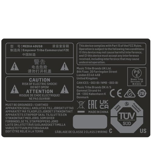 Image of Behringer Powered Studio Monitors Pair (Media40Usb)
