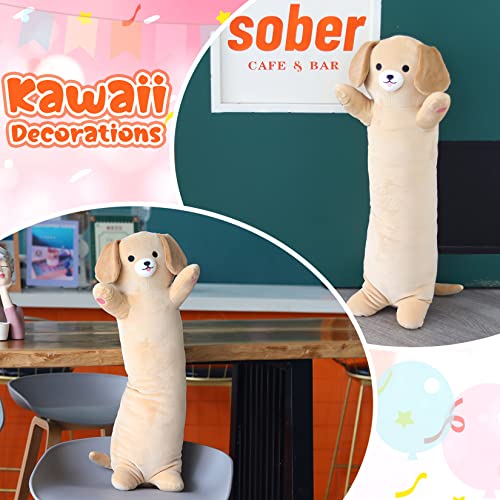 Yamepuia Long Dog Plush Pillow,67cm Dog Stuffed Animal Labradoodle Soft Huggable Plush Toy,Cute Labradoodle Dog Plushie Pillow Gifts for Kids,Boys,Girls - Image 3
