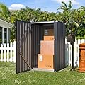 AECOJOY Outdoor Cabinet Storage Cabinet Weatherproof & Package Delivery Boxes for Outside, Metal Vertical Storage Shed Waterproof,Outdoor Small Tool Storage Clearance for Backyard Garden Patio Porch